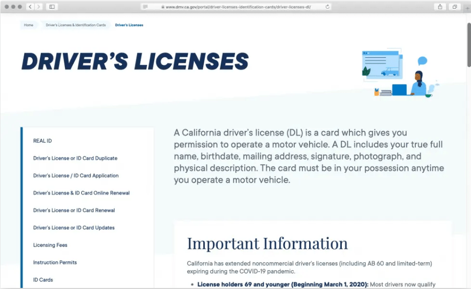 DMV website